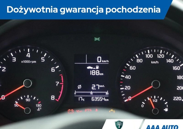 Kia Rio cena 52000 przebieg: 63553, rok produkcji 2021 z Zagórz małe 191